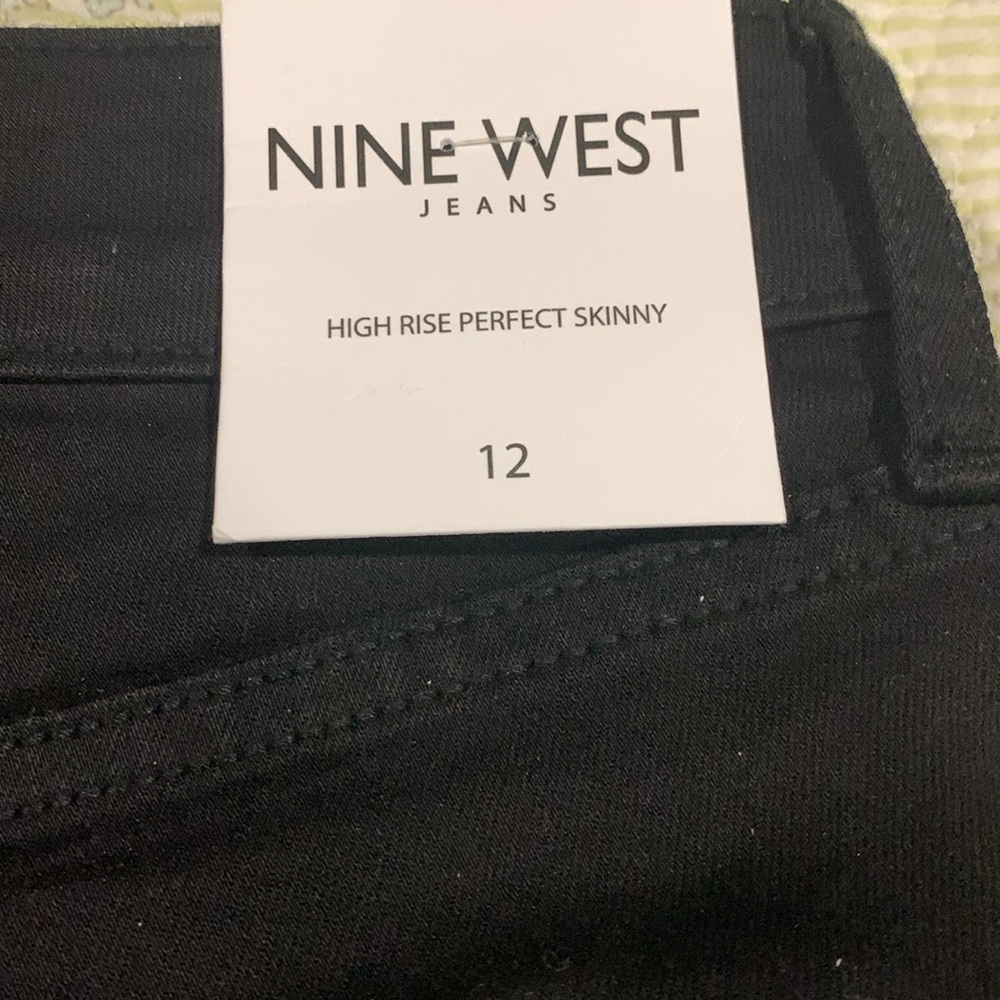 Nine West Black Jeans Women’s Sz 12 NEW High-rise Perfect Skinny 5-Pocket Class - Picture 6 of 7